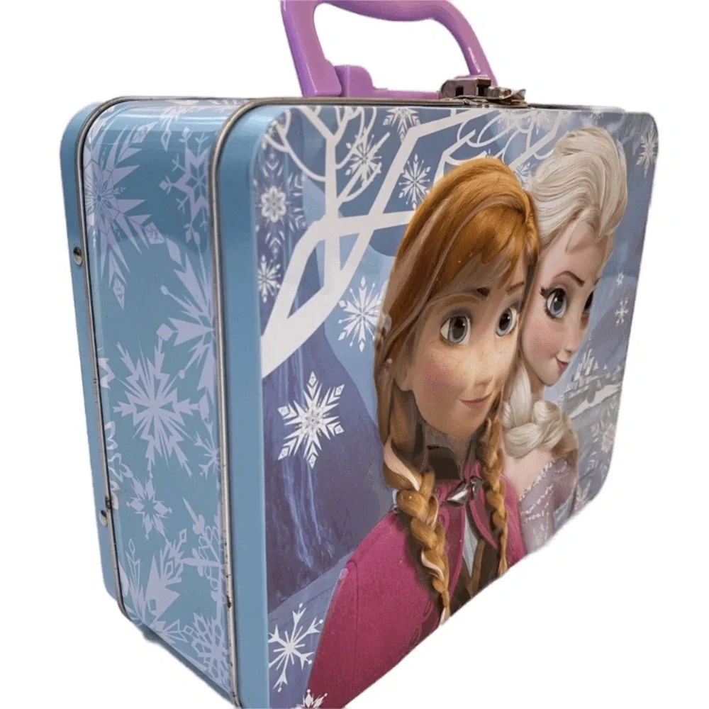 Vintage Frozen Disney Lunchbox Metal  School Lunchbox Travel Tin Lunch Bag Box